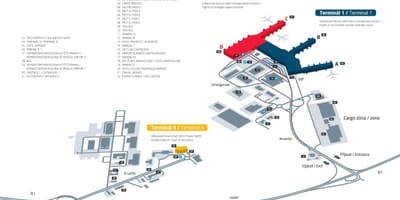 Praga aeroporto terminal mappa