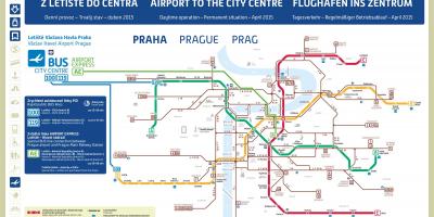 Mappa della metropolitana di praga mappa aeroporto