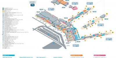 Il Terminal 1 dell'aeroporto di praga la mappa