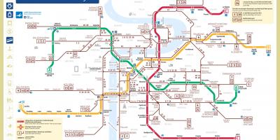 Praga, tram e metropolitana mappa